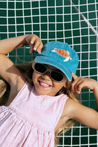 PALLION POINT | Kids Turtle Cap | Sea Blue