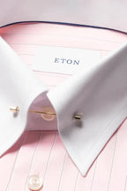 ETON | Pin Collar Stripe Shirt | Pink