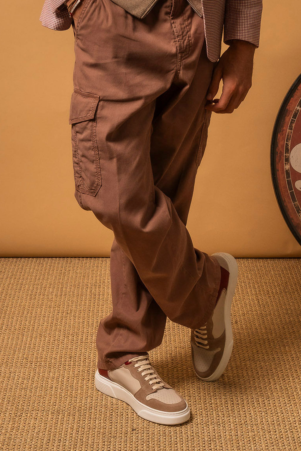 FRATELLI ROSSETTI | Textile Sand Shoe | Brown & Red