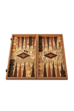 MANOPOULOS | Olive Burl Backgammon Set 38X20cm | Brown