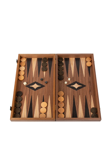 MANOPOULOS Walnut 3-In-1 Combo Games Set 48 x 26cm