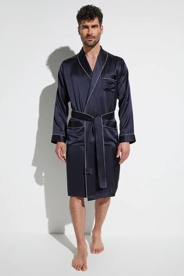 ZIMMERLI Navy Silk Robe