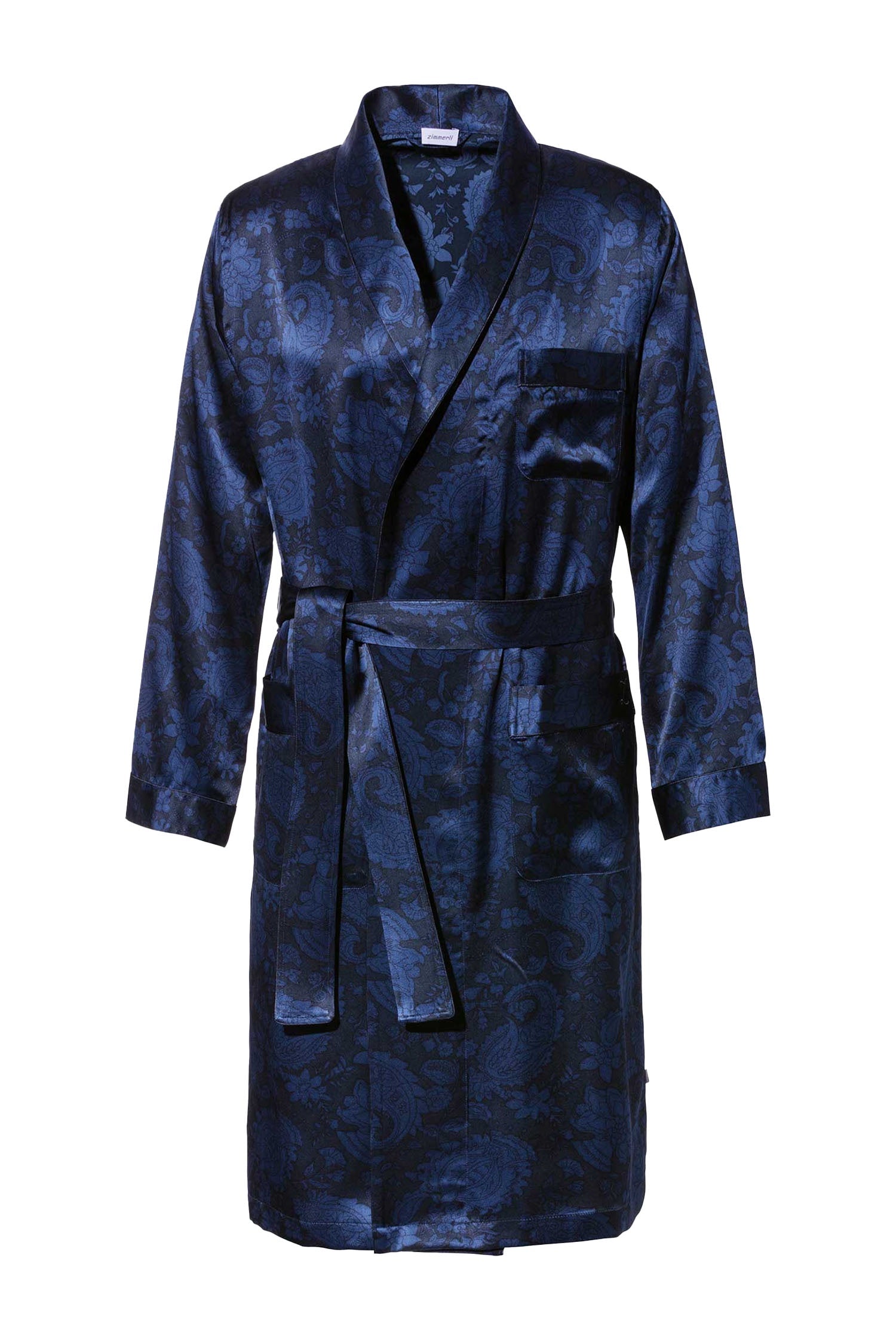 ZIMMERLI | Paisley Silk Robe | Dark Blue