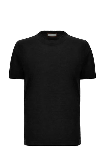 CANALI Black Crew Neck T-Shirt
