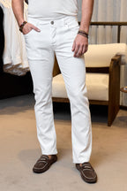 JACOB COHEN | Bard Honeycomb Trousers | White
