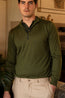 CANALI | Zip Knit Polo | Olive Green