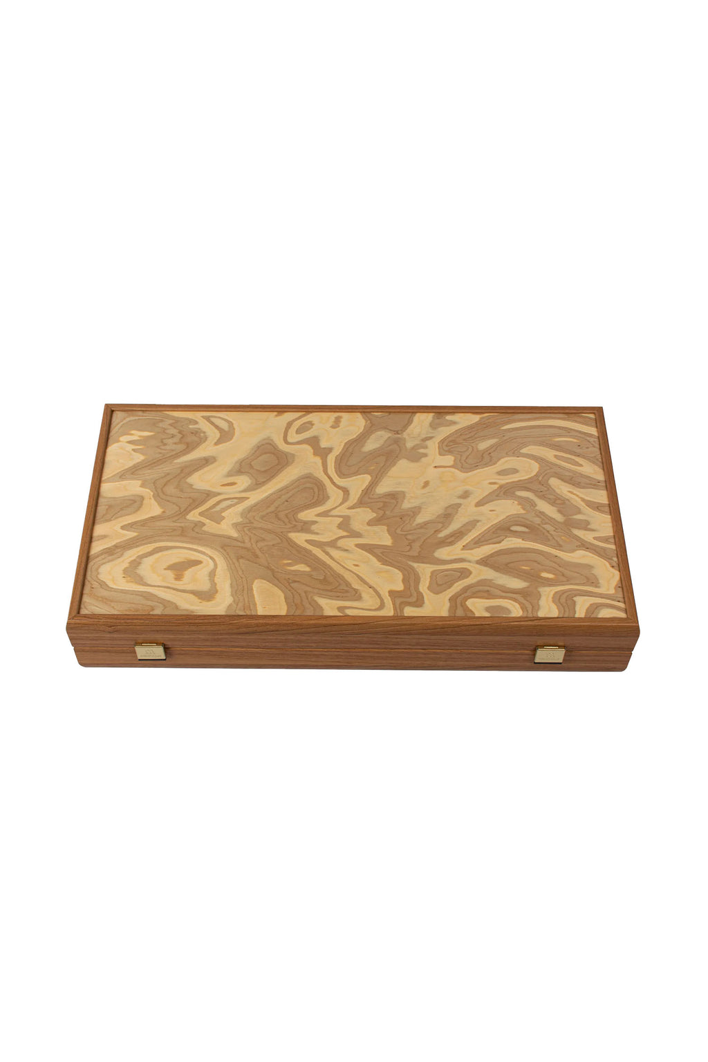 MANOPOULOS | Olive Burl Backgammon Set 38X20cm | Brown