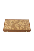 MANOPOULOS | Olive Burl Backgammon Set 38X20cm | Brown
