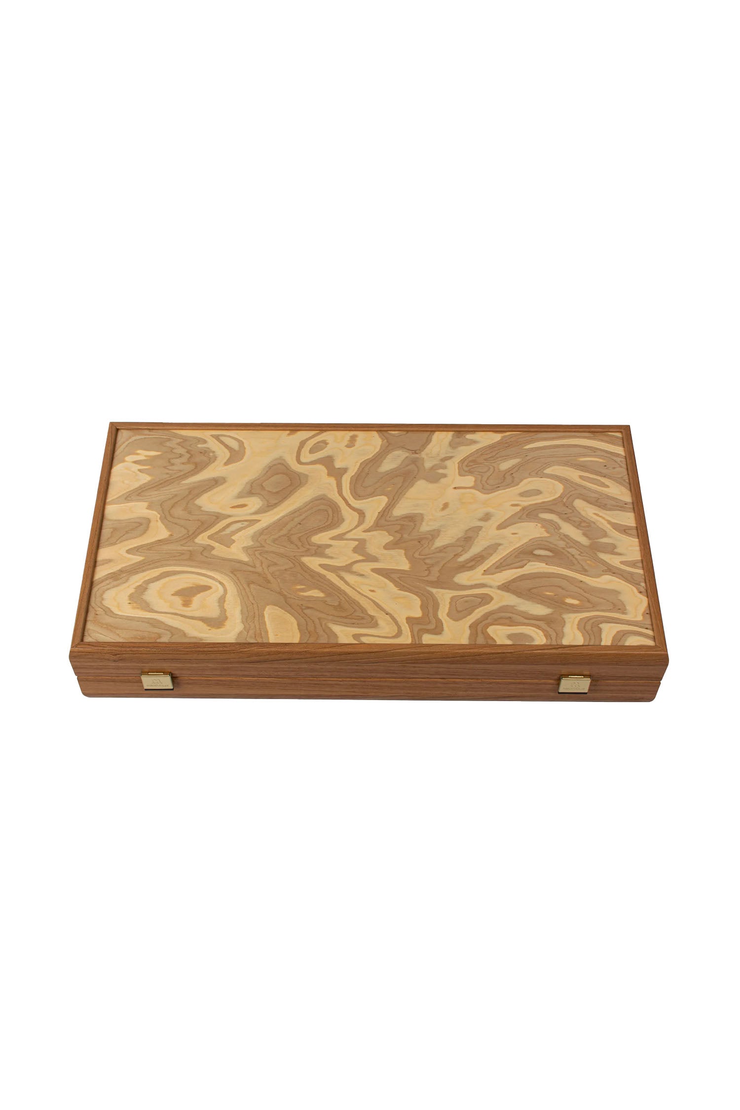 MANOPOULOS | Olive Burl Backgammon Set 38X20cm | Brown