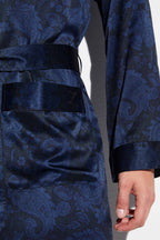 ZIMMERLI | Paisley Silk Robe | Dark Blue