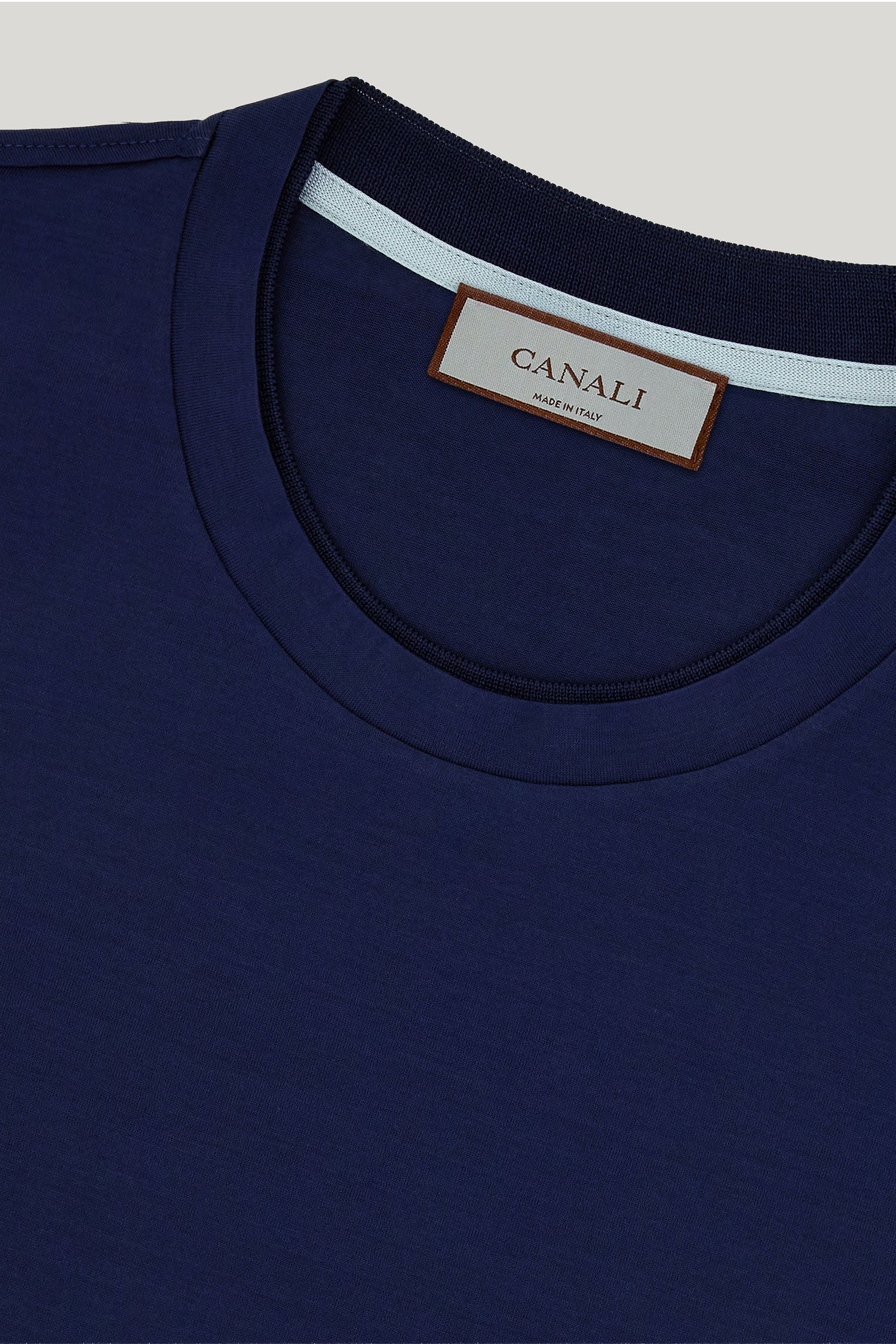 CANALI | Crew Neck T-Shirt | Dark Blue