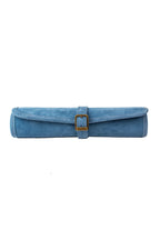 MANOPOULOS | Leather Travel Chess Set 30x46cm | Sky Blue