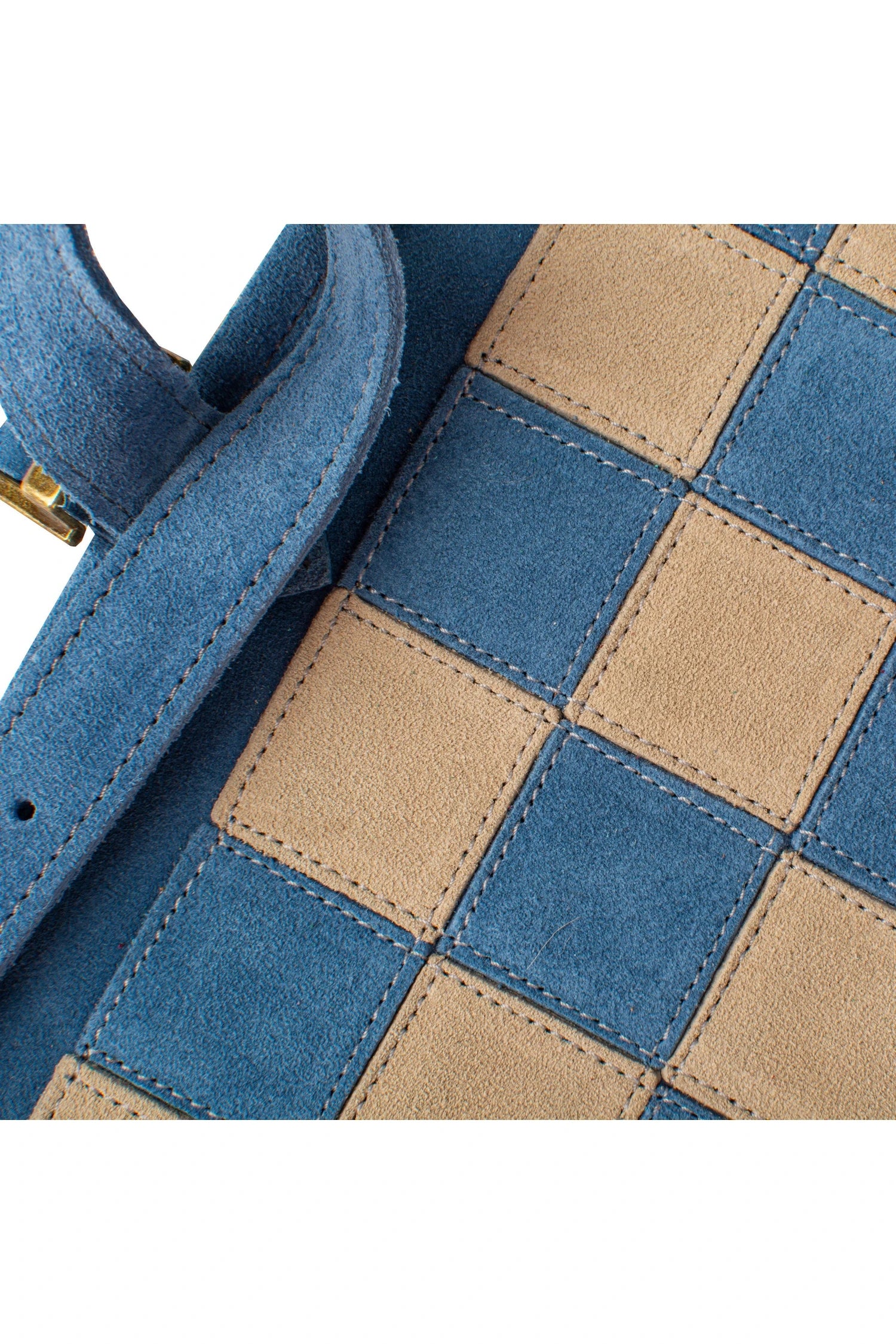 MANOPOULOS | Leather Travel Chess Set 30x46cm | Sky Blue