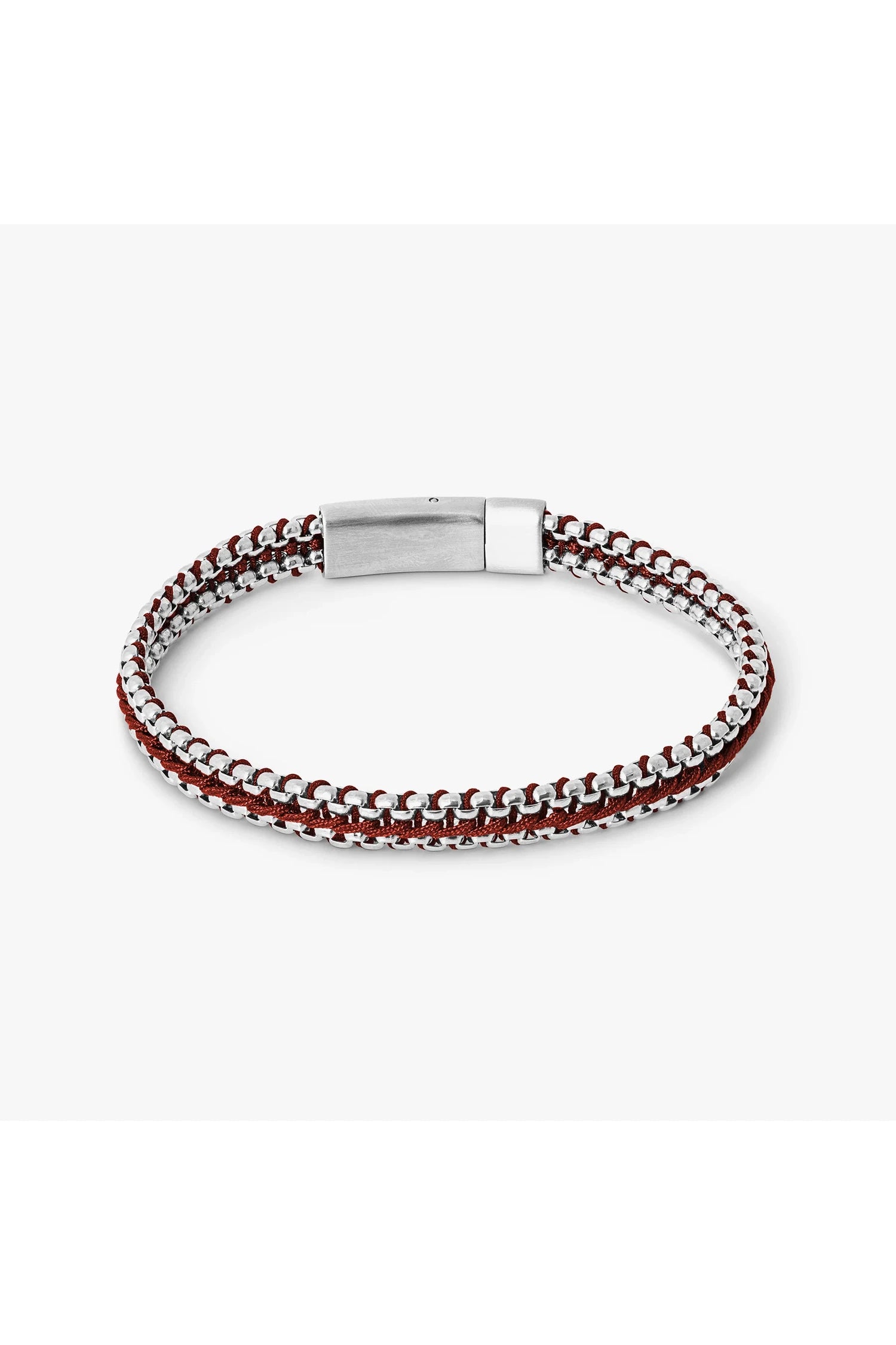TATEOSSIAN | Threaded Chain Bracelet | Burgundy