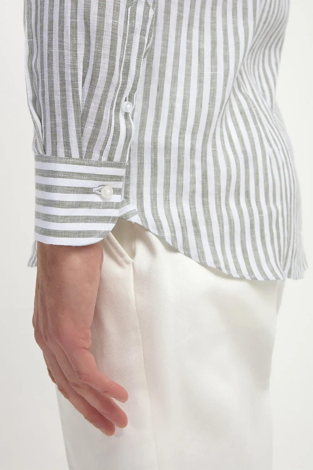 PINI PARMA | Striped Shirt | Sage
