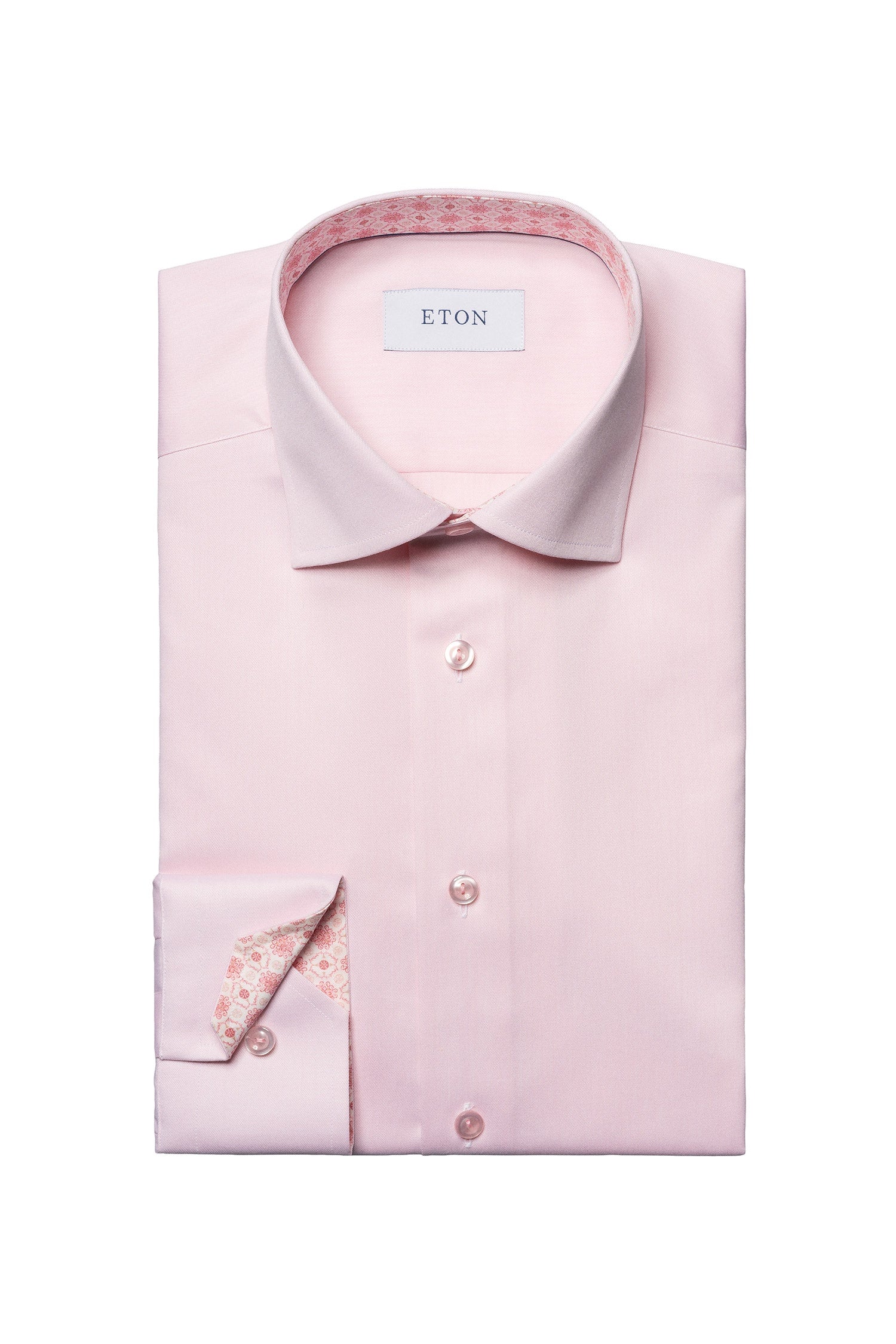 ETON | Contemporary Fit Shirt With Inner Tile Pattern | Pink