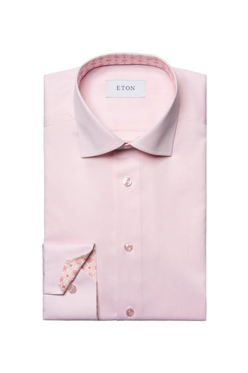 ETON Pink Shirt With Inner Tile Pattern