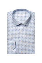 ETON | Contemporary Fit Tile Pattern Shirt | Blue & Purple