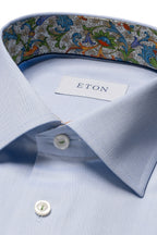 ETON | Shirt With Inner Floral & Fruit | Blue
