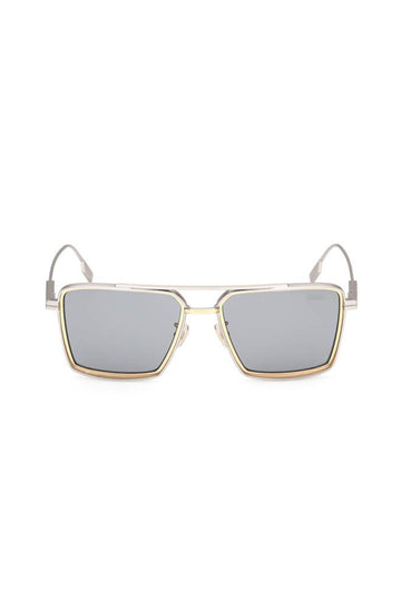 ZEGNA Silver & Gold EZ 0257 17A Metal Sunglasses
