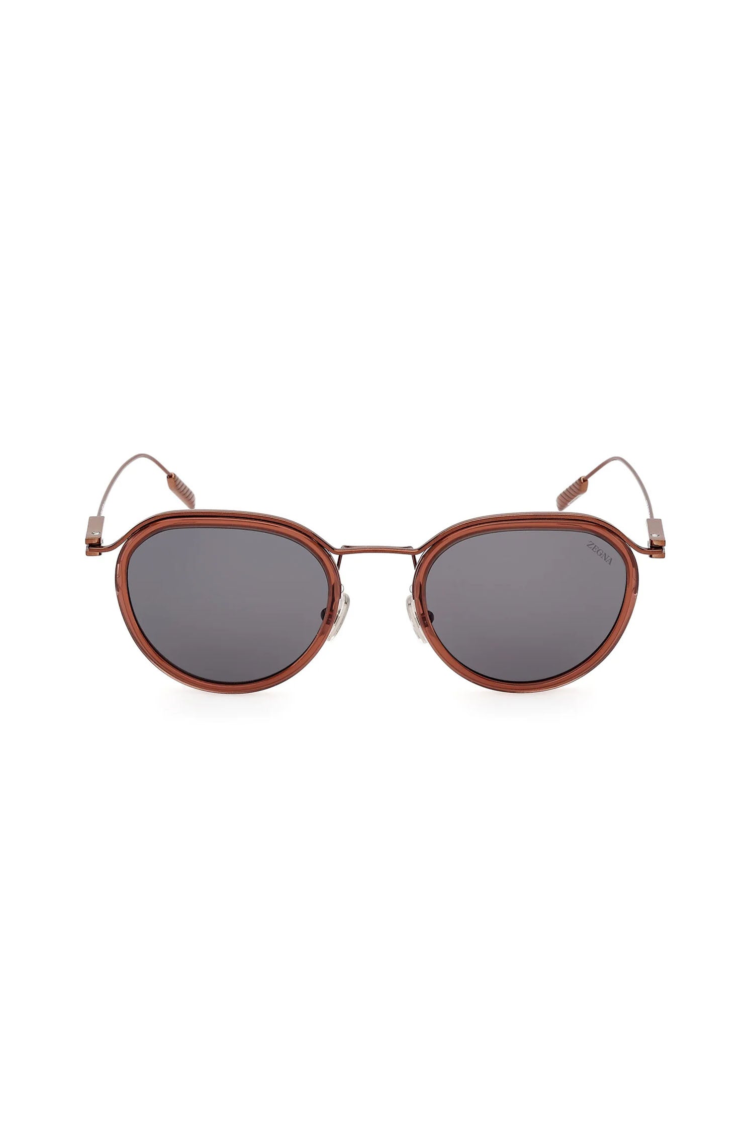 ZEGNA | EZ 0246 Round Sunglasses | Rose Gold