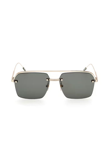 ZEGNA Olive Half-Frame EZ 0213 32N Sunglasses