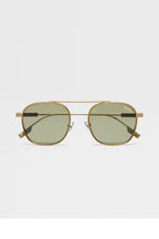 ZEGNA | EZ 0290 Metal Sunglasses | Brushed Gold