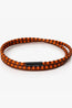 TATEOSSIAN | Stripe Leather Bracelet | Orange