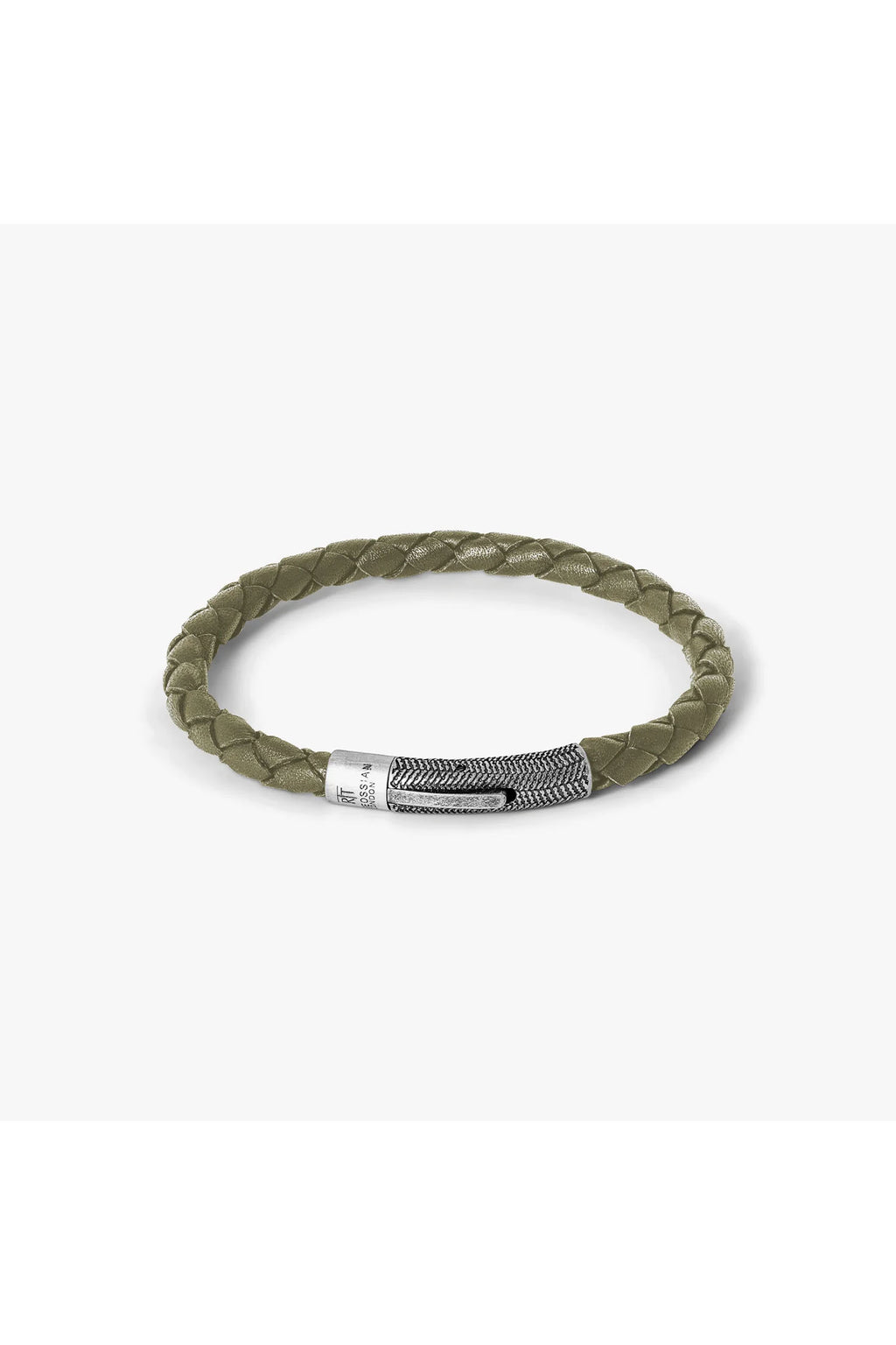 TATEOSSIAN | Herringbone Leather Bracelet | Khaki