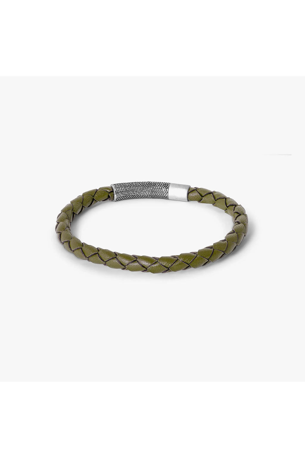 TATEOSSIAN | Herringbone Leather Bracelet | Khaki