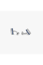 TATEOSSIAN | Tourbillon Movement Cufflinks | Silver & Navy