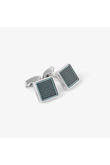 TATEOSSIAN Teal Translucent Cufflinks