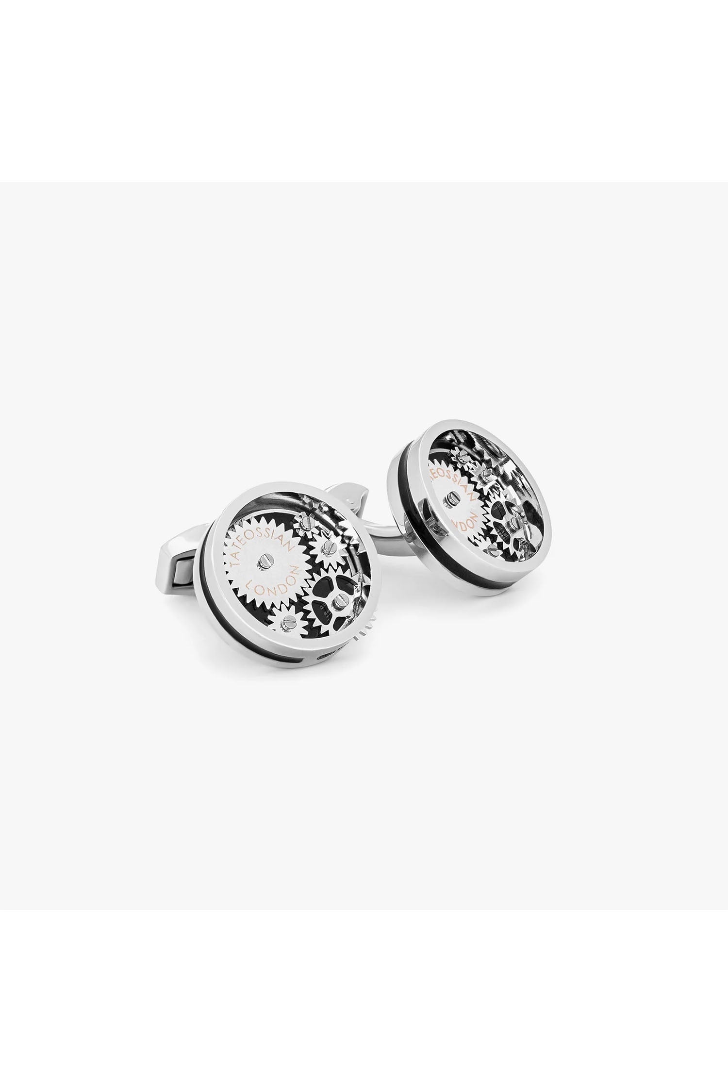TATEOSSIAN | Carousel Gear Cufflinks | Silver