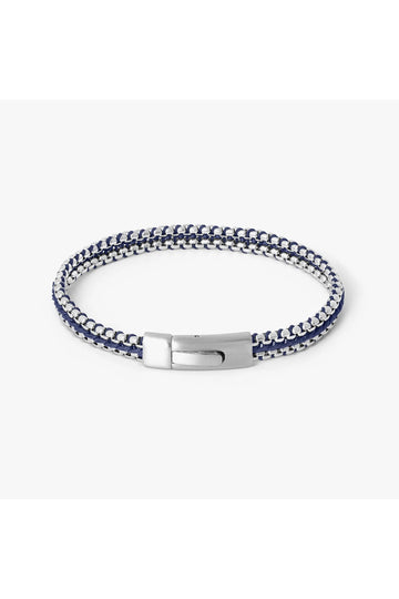 TATEOSSIAN Navy Threaded Chain Bracelet