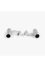 TATEOSSIAN | Cable Rope Cufflinks | Silver & Black