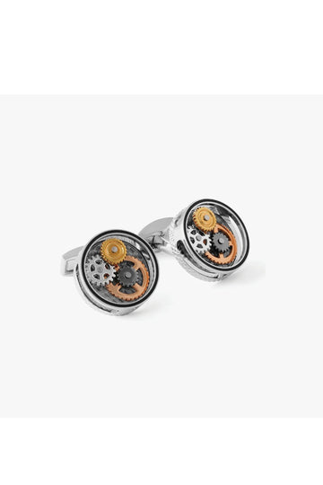 TATEOSSIAN | Carbon Gear Cufflinks | Black