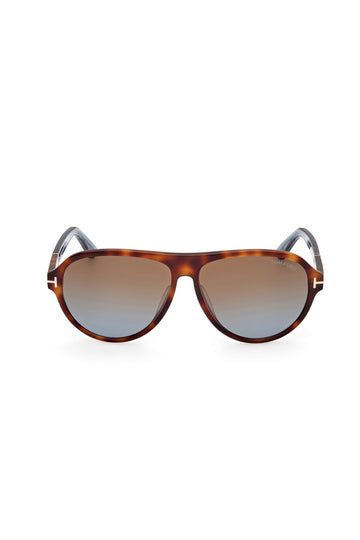 TOM FORD Tortoise & Blue Quincy TF1080 53E Sunglasses