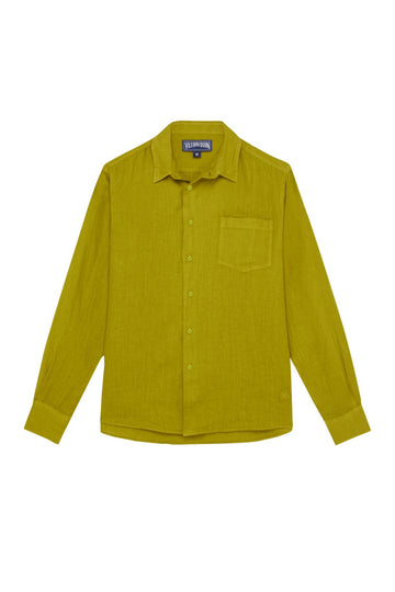 VILEBREQUIN Chartreuse Linen Shirt