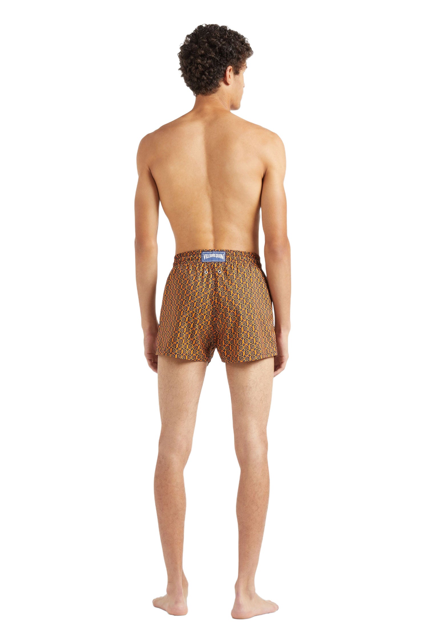 VILEBREQUIN | Shells Swim Shorts | Navy & Orange
