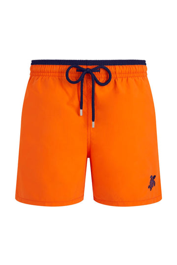VILEBREQUIN Apricot Plain Swim Shorts With Trim