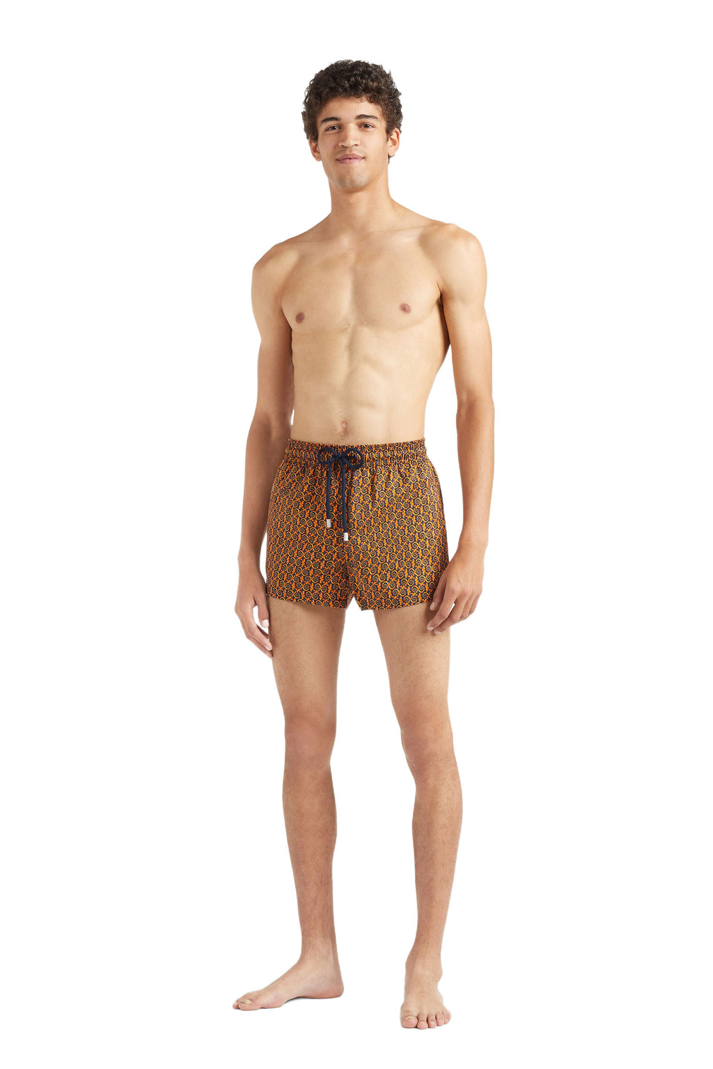 VILEBREQUIN | Shells Swim Shorts | Navy & Orange