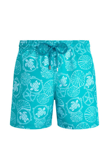 VILEBREQUIN Aquamarine Turtle & Sea Urchin Swim Shorts