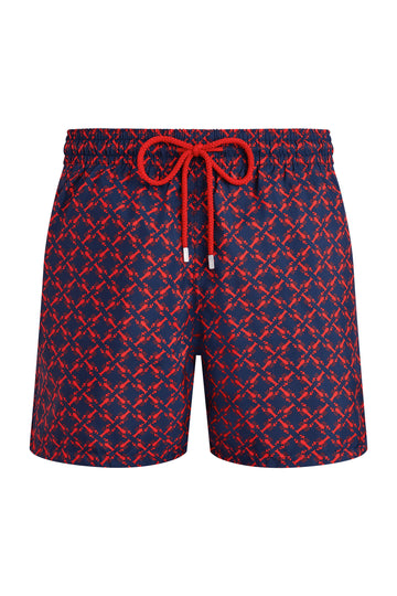 VILEBREQUIN Navy & Red Mini Lobster Swim Shorts