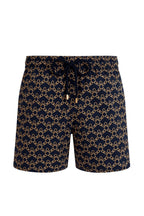 VILEBREQUIN | Turtle Chain Swim Shorts | Navy & Orange