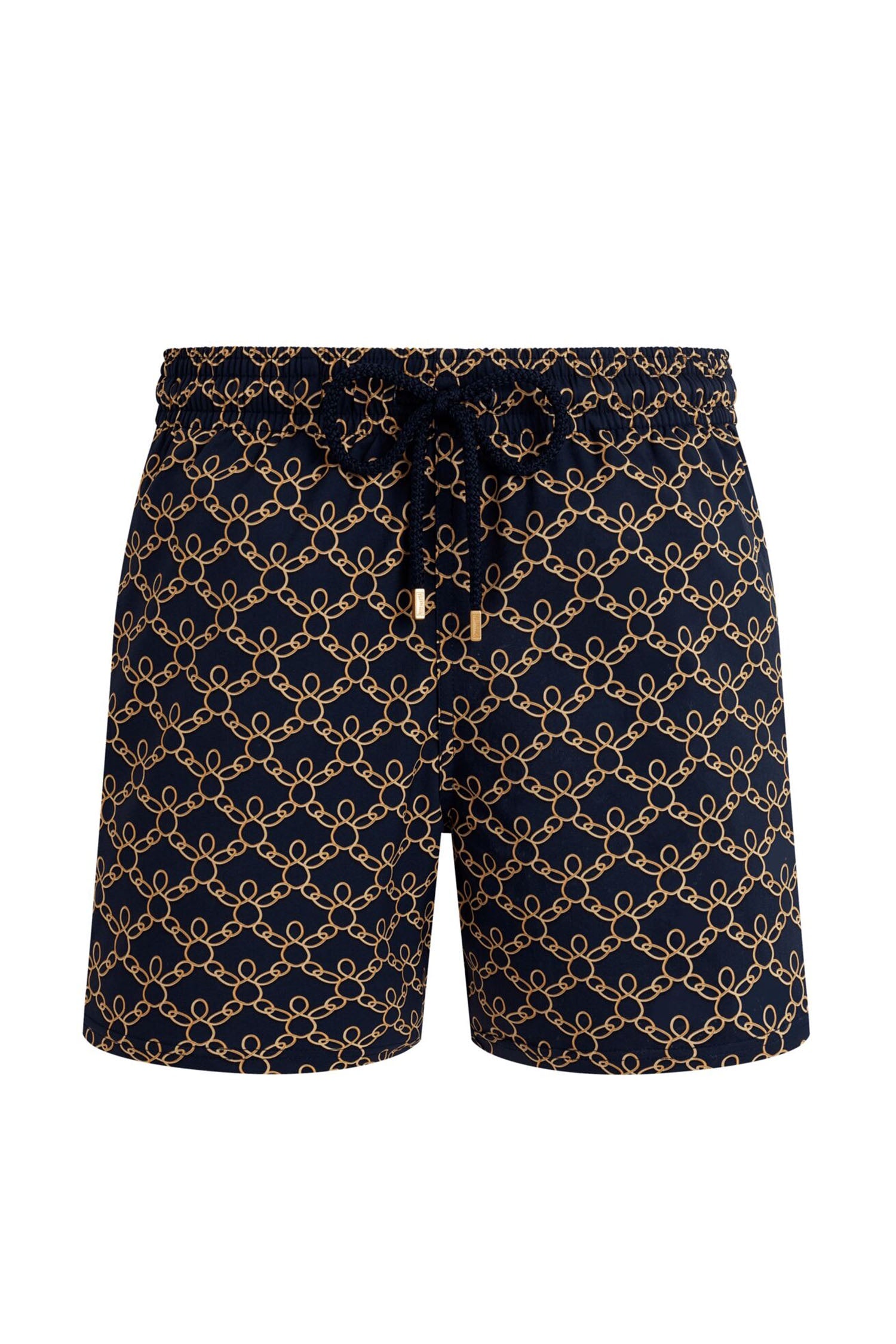 VILEBREQUIN | Turtle Chain Swim Shorts | Navy & Orange