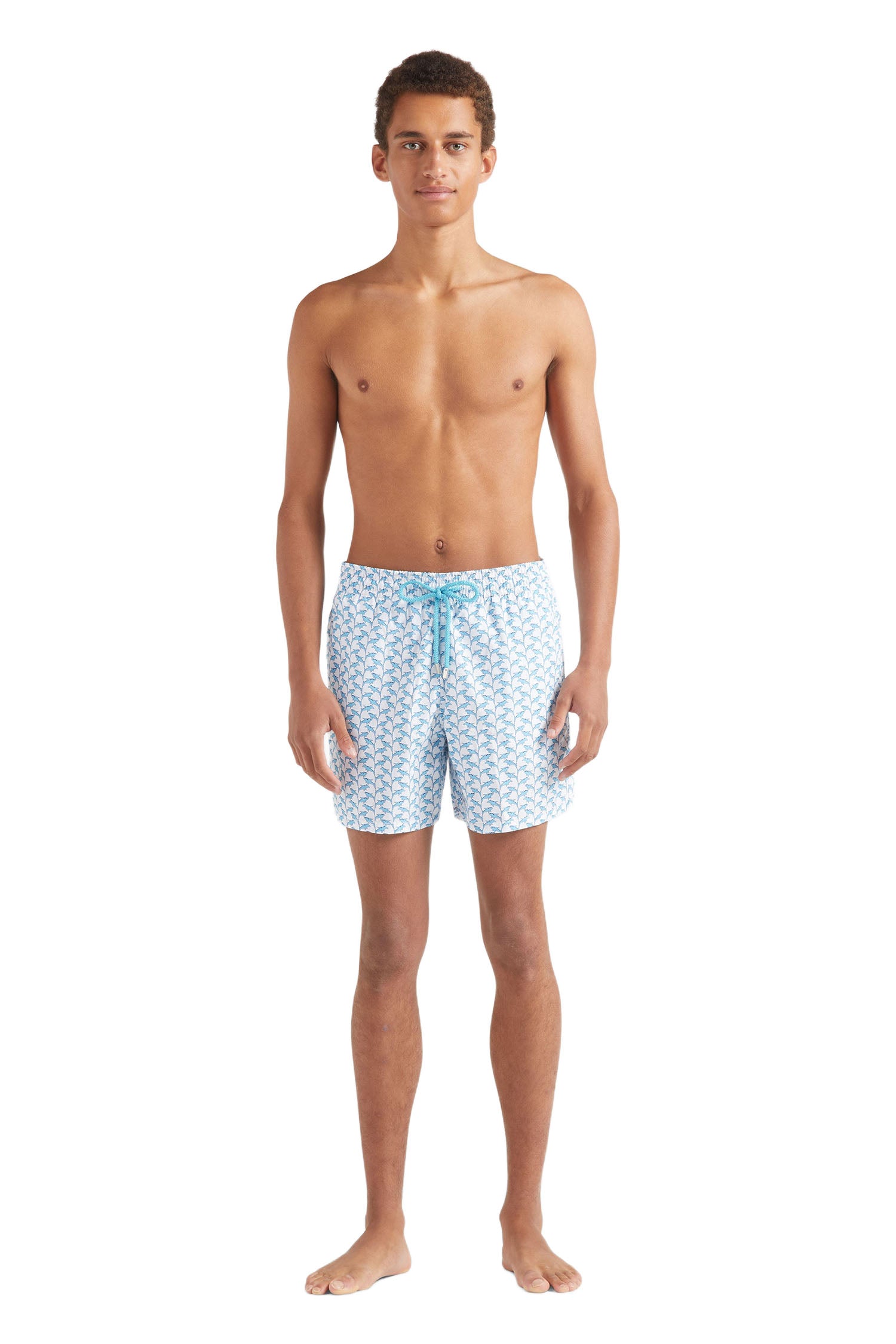 VILEBREQUIN | Tiny Sharks Swim Shorts | Blue & White