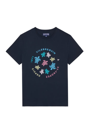 VILEBREQUIN Navy Turtle Circle T-Shirt