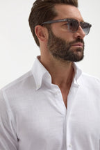 PINI PARMA | Chambray Shirt | White