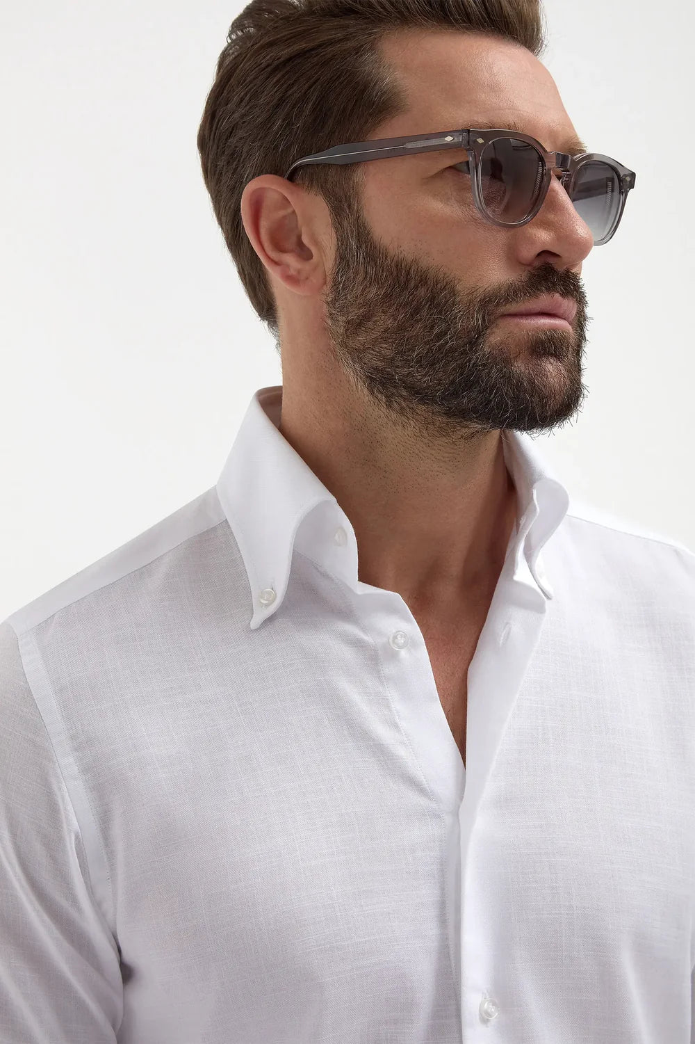 PINI PARMA | Chambray Shirt | White