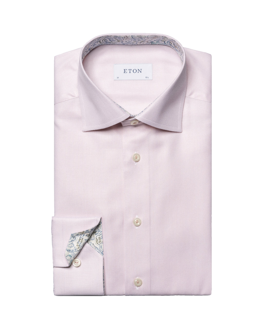 ETON | Contemporary Fit Textured Shirt With Inner Trim | Pink